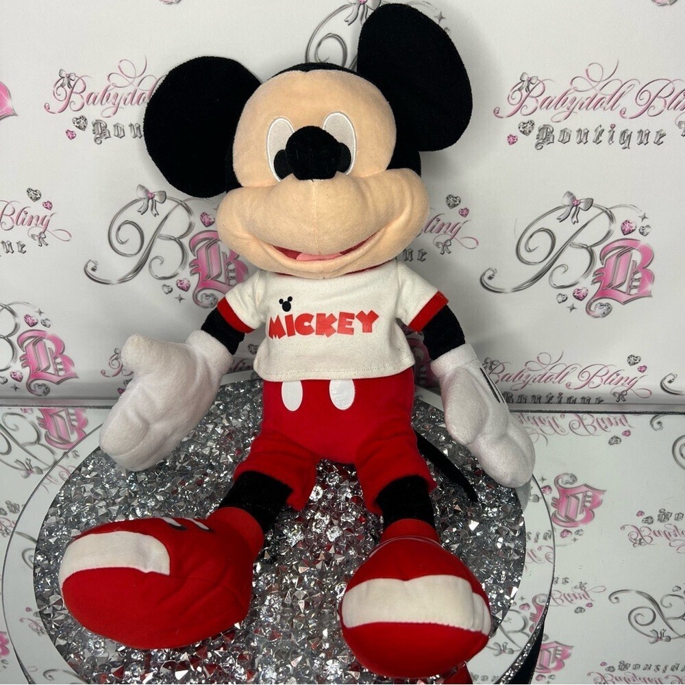Disney Mickey Mouse plush stuffed toy classic red Tshirt shoes stuffed animal